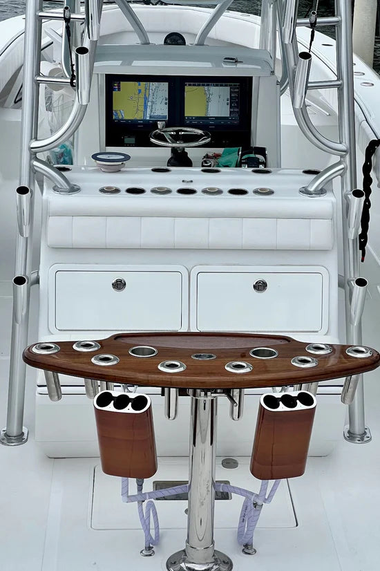 Bait_tube_ Mounting Rocket_launcher_bracket -R&R Tackle Co. | Premium Saltwater Fishing Tackle. Durable mounting option that allows the Bait Tube to be adjusted in various ways, functioning as a swivel axis for greater flexibility. Ideal for DIY projects on your boat.