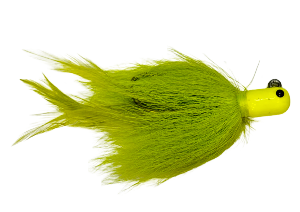 Heavy-Duty Bucktail Jigs - R&R Tackle Co. | Premium Saltwater Fishing Tackle. Available in various sizes and weights, these jigs adapt to different fishing conditions and depths. Equipped with 8/0 2X strong Mustad hooks, they ensure maximum strength and durability, even against big and powerful fish.