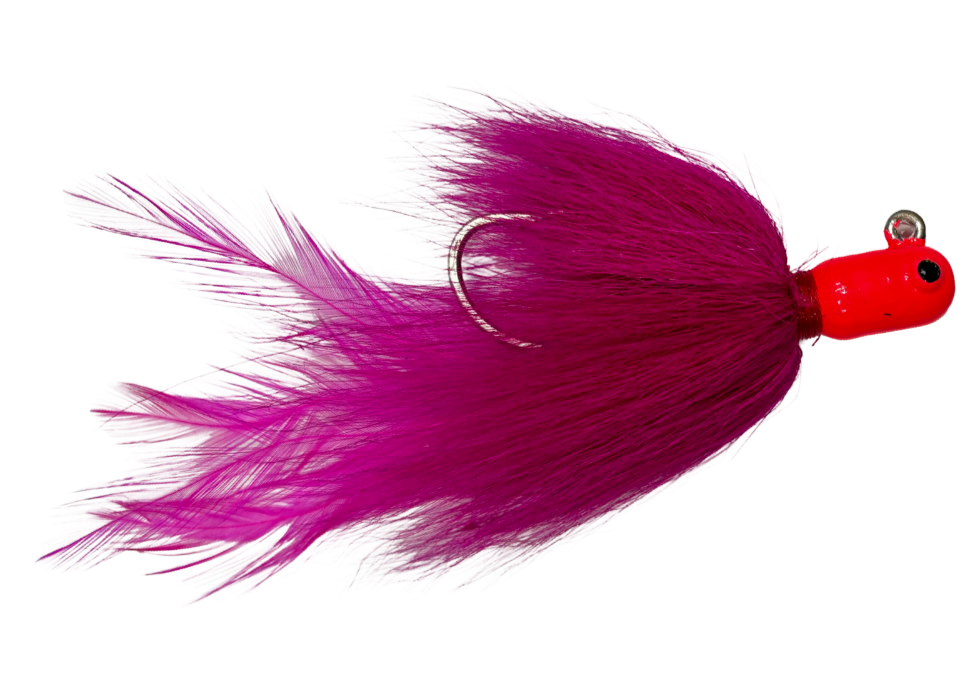 Heavy-Duty Bucktail Jigs - R&R Tackle Co. | Premium Saltwater Fishing Tackle. The water-absorbing material creates a more convincing visual effect as it sinks, ideal for species that hunt moving prey.