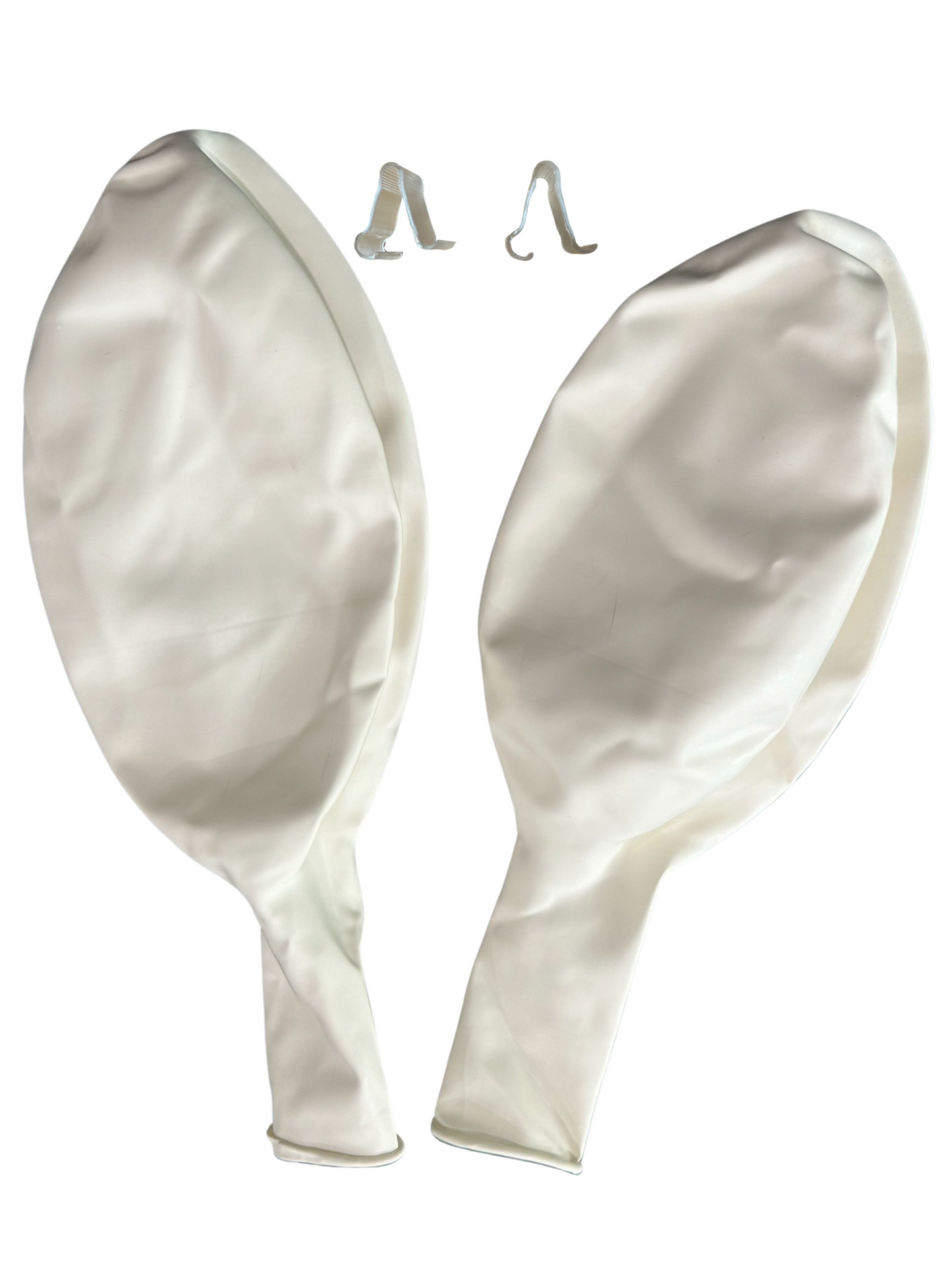 36in Helium Balloons with Clips _White- R&R Tackle Co. | Premium Saltwater Fishing Tackle. Integrated clips: Allow quick and easy attachment to kite rigs or fishing lines. High visibility: Ideal for marking the kite’s position or indicating strategic fishing spots.