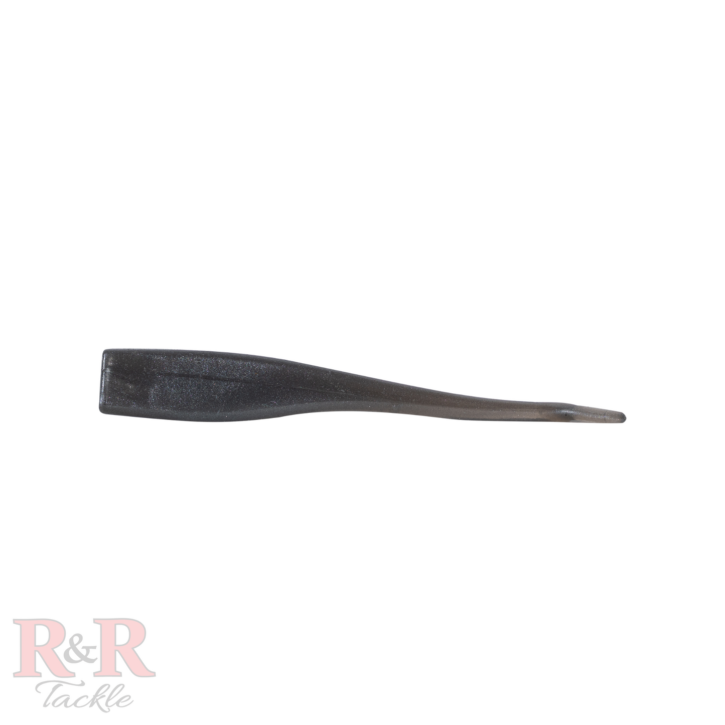 Minnow_Fluke_Tail-Grey - R&R Tackle Co. | Premium Saltwater Fishing Tackle. Designed to perfectly mimic a baitfish (minnow). With its elongated body and split tail, this lure offers a natural and irresistible swim for the most cunning predators.