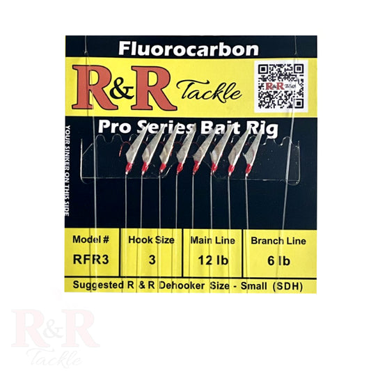 RFR 3 - R&R Tackle Co. | Premium Saltwater Fishing Tackle. R&R RFR Pro Series Sabiki Rig with 8 red hooks and fish skin for clear water bait fishing