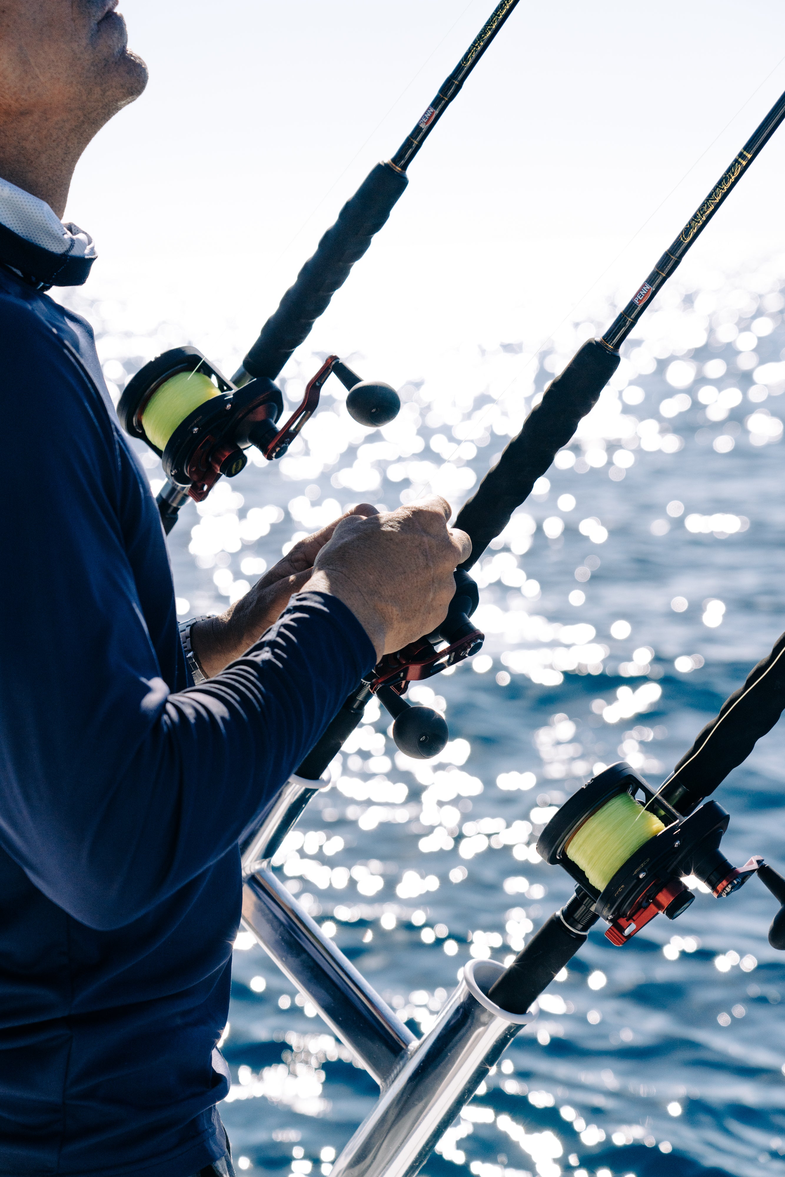 Captain George Gozdz kite fishing in Miami with Captain Ray Rosher for sailfish, tuna, mahi, and kingfish.