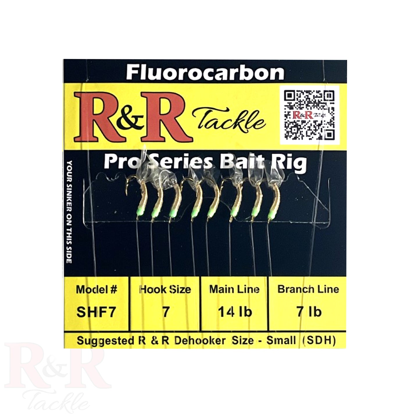 SHF 7 - R&R Tackle Co. | Premium Saltwater Fishing Tackle. Premium SHF bait rig featuring green shrimp head and realistic body, ideal for catching pilchards, sardines, and threadfin.