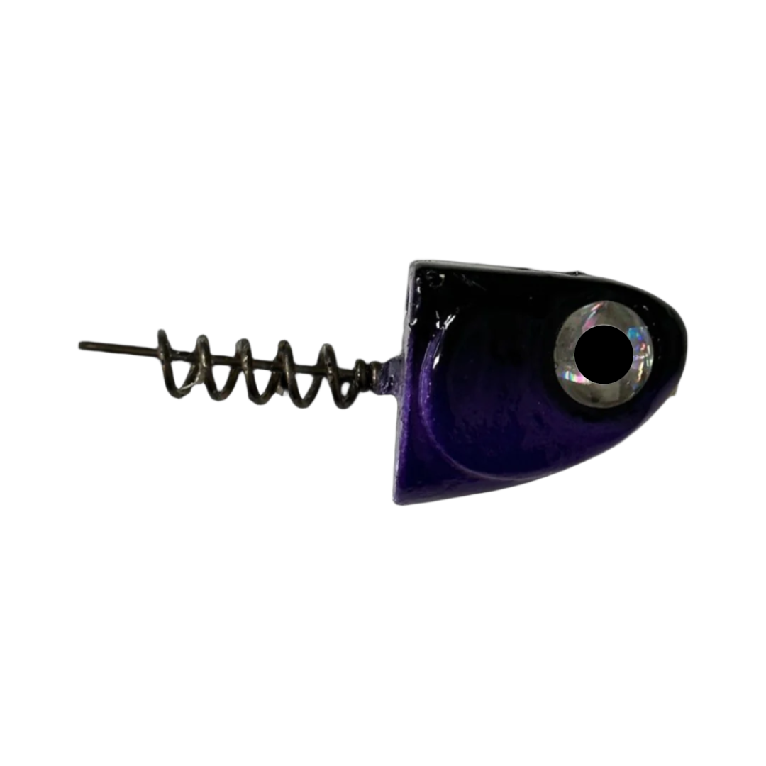 6" SlideBait Jigheads - R&R Tackle Co. | Premium Saltwater Fishing Tackle. This innovative design allows the line-through lure to slide up the leader when the fish jumps or makes a run, reducing the chances of the fish getting off the hook.