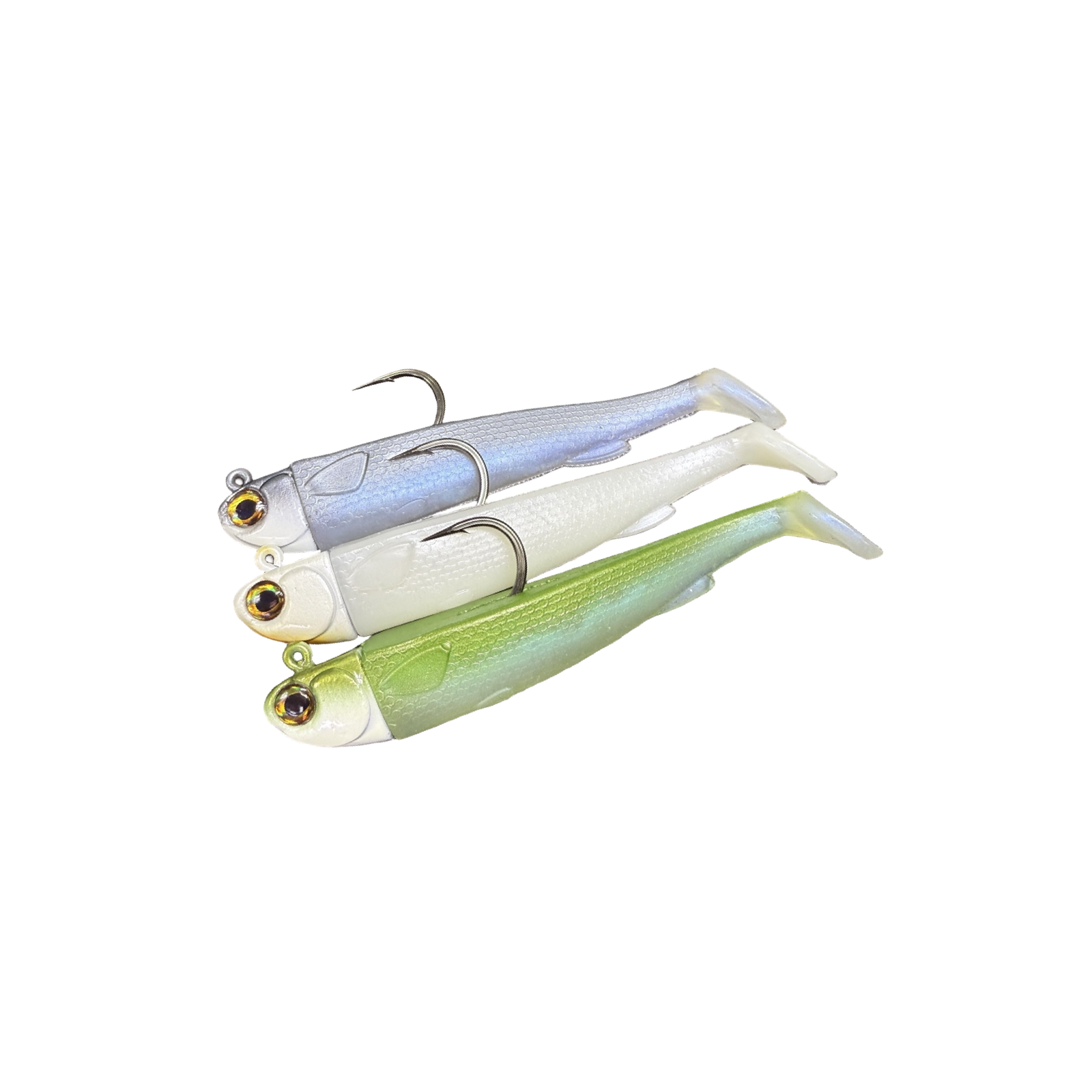 Soft plastics and jig heads