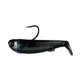R&R Tackle Slide Bait 3inch Gun Metal , extra-strong 2X 4/0 black nickel hook, Line through, Pre-Rigged