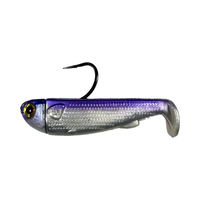 R&R Tackle Slide Bait 3inch, extra-strong 2X 4/0 black nickel hook, Line through, Pre-Rigged