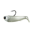 R&R Tackle Slide Bait 3inch Pearl, extra-strong 2X 4/0 black nickel hook, Line through, Pre-Rigged