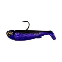 R&R Tackle Slide Bait 3inch Phantom, extra-strong 2X 4/0 black nickel hook, Line through, Pre-Rigged
