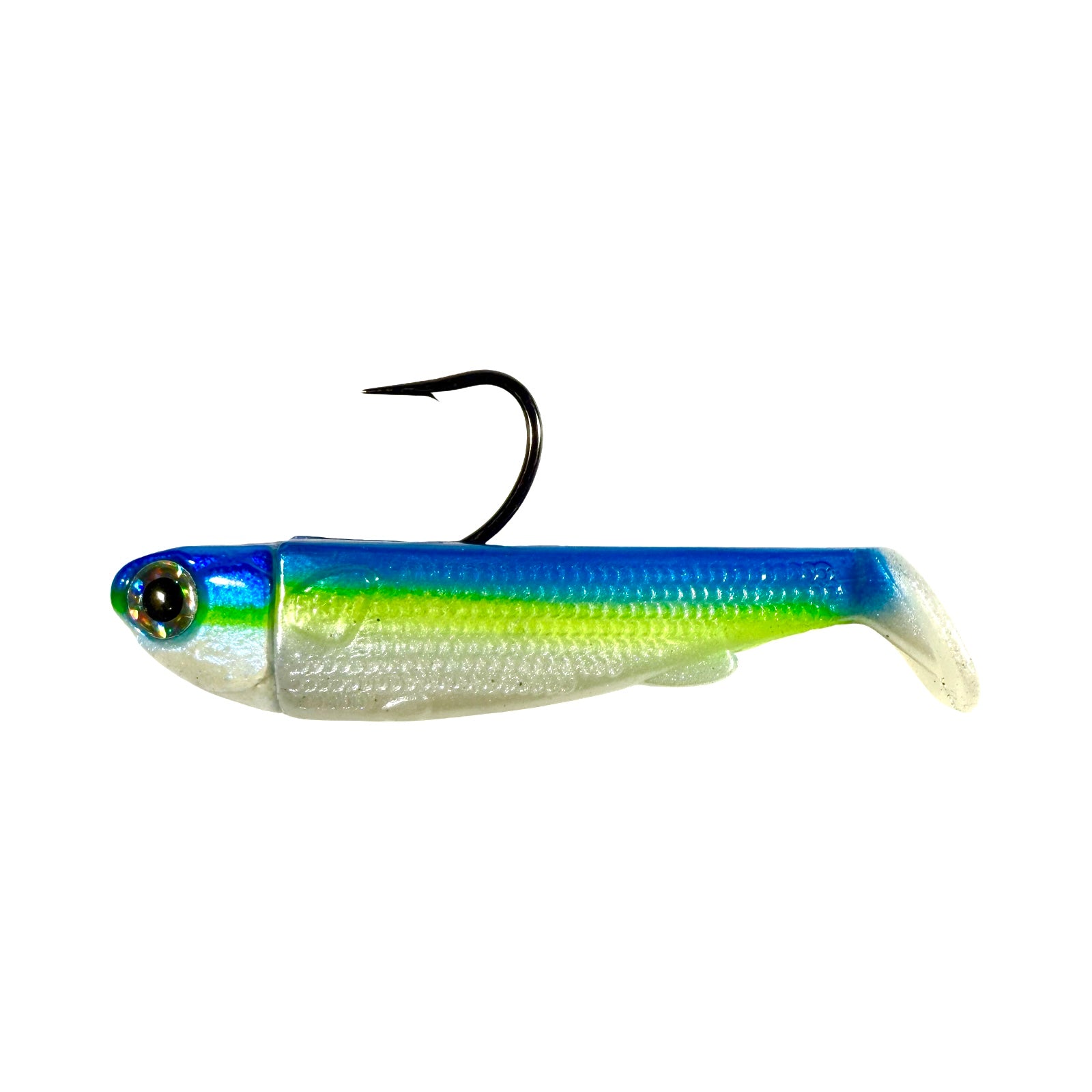 fishing bvi lures 3'' Slide Baits Rigged 0.75oz / Chartreuse Shad