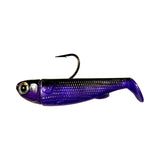 R&R Tackle Slide Bait 3inch Phantom, extra-strong 2X 4/0 black nickel hook, Line through, Pre-Rigged