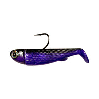 R&R Tackle Slide Bait 3inch Phantom, extra-strong 2X 4/0 black nickel hook, Line through, Pre-Rigged