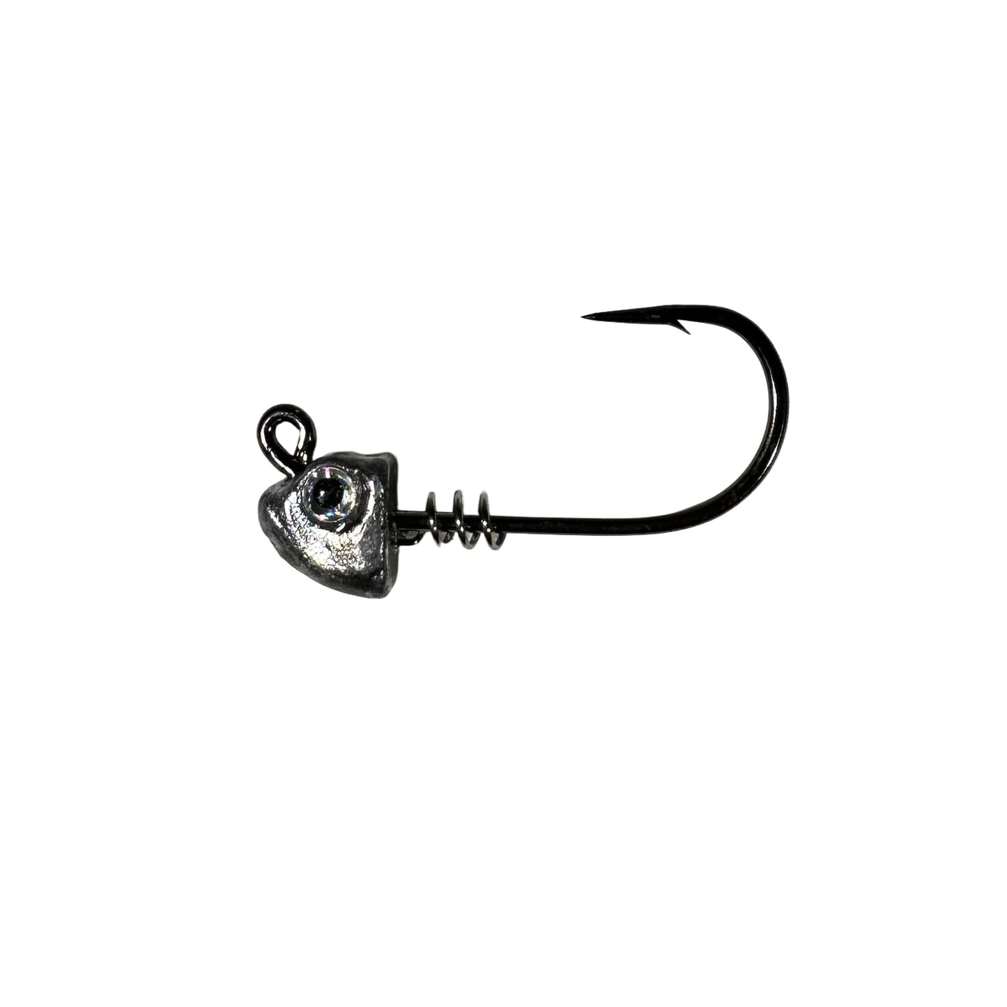 R&R Tackle Minnow Jig Head, Screw Lock Jig Head,  2/0 Mustad black nickel 2x strong hook , 1/4  oz