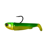 R&R Tackle Slide Bait 3inch Avocado, extra-strong 2X 4/0 black nickel hook, Line through, Pre-Rigged