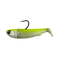 R&R Tackle Slide Bait 3inch Lemon , extra-strong 2X 4/0 black nickel hook, Line through, Pre-Rigged