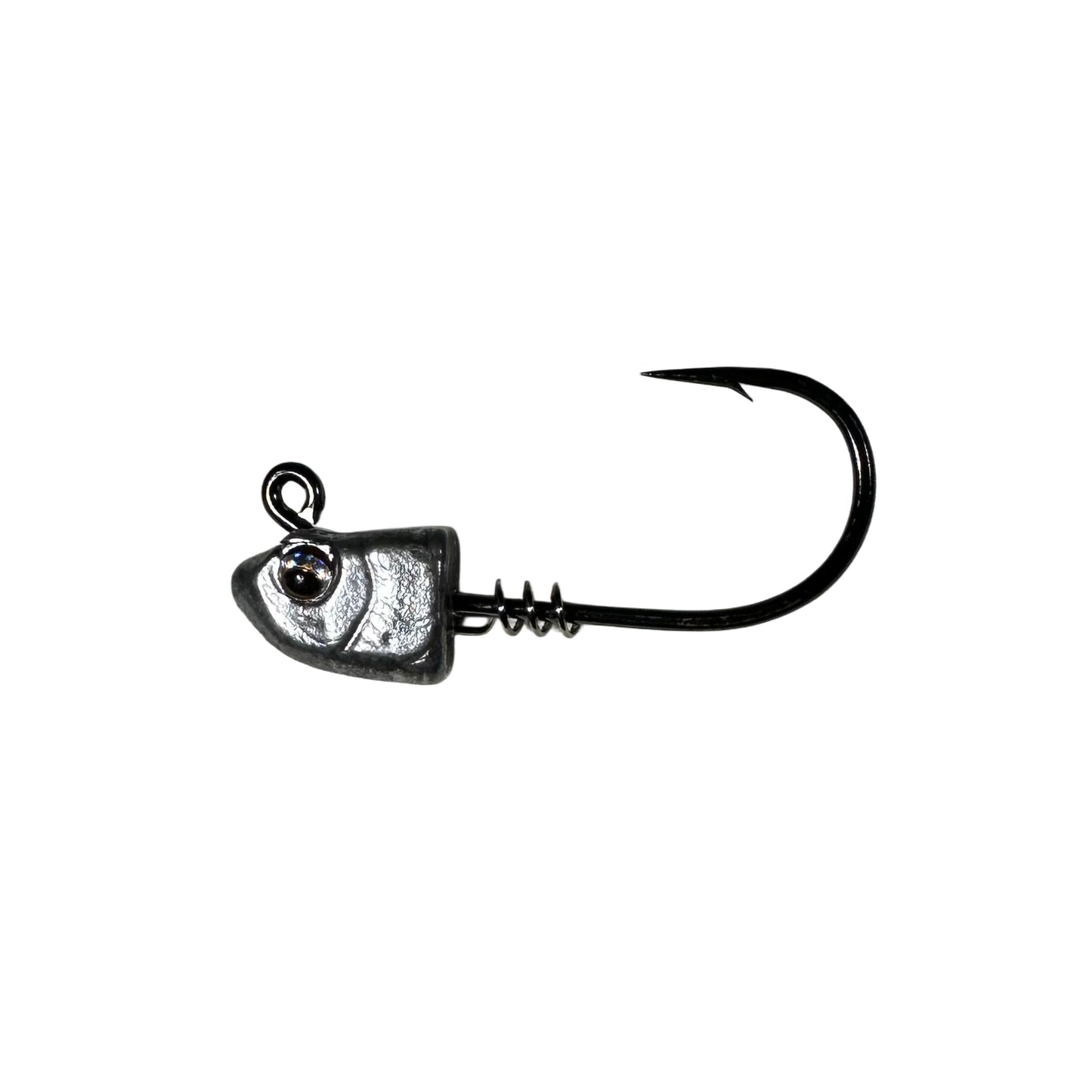 R&R Tackle Minnow Jig Head, Screw Lock Jig Head,  2/0 Mustad black nickel 2x strong hook , 3/4 oz