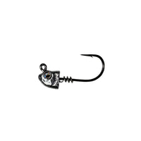 R&R Tackle Minnow Jig Head, Screw Lock Jig Head,  2/0 Mustad black nickel 2x strong hook , 3/8 oz