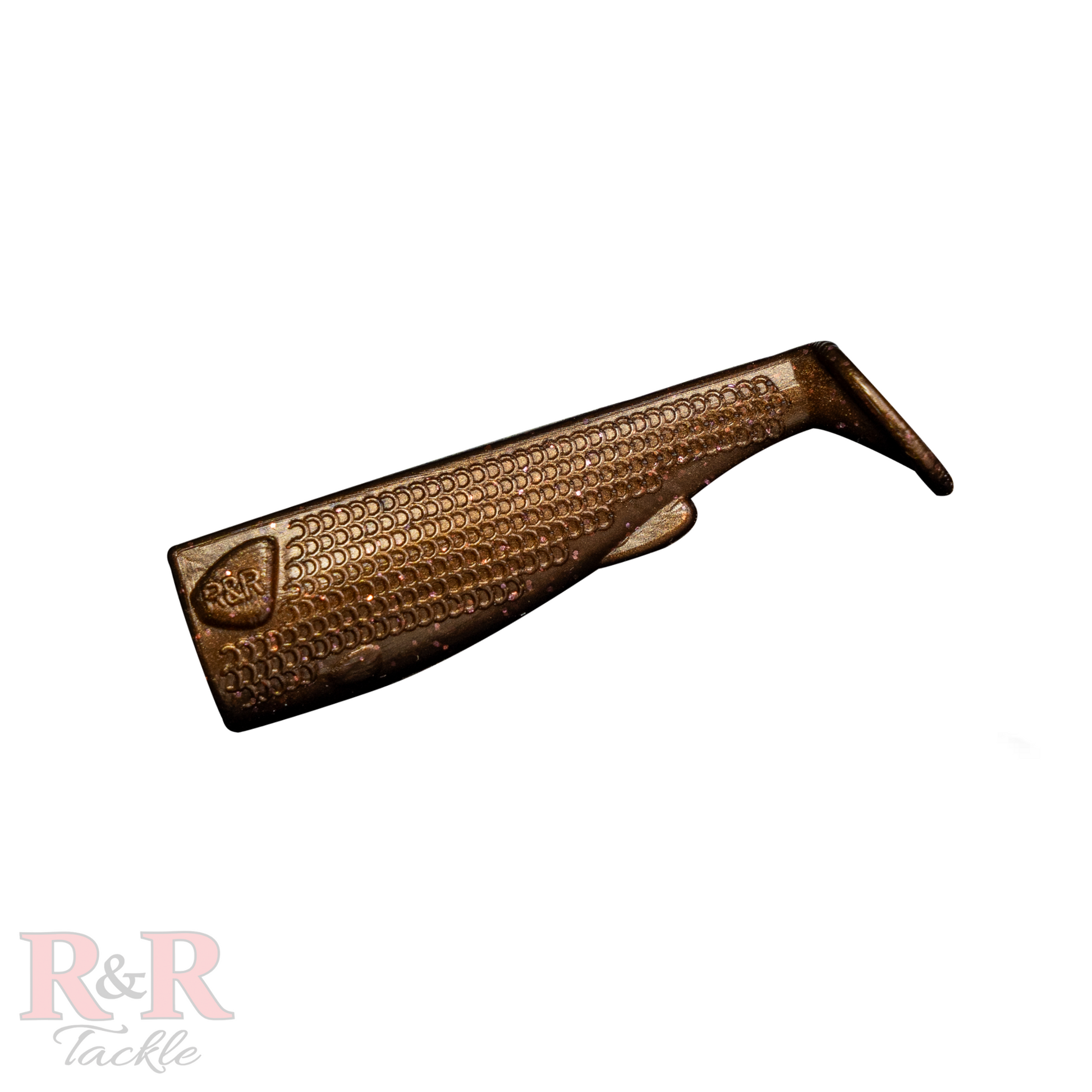 3_SlideBaitTail-RootBeer- R&R Tackle Co. | Premium Saltwater Fishing Tackle. Compatible with Mustad Jhook, circle hook, or your choice of hook. 