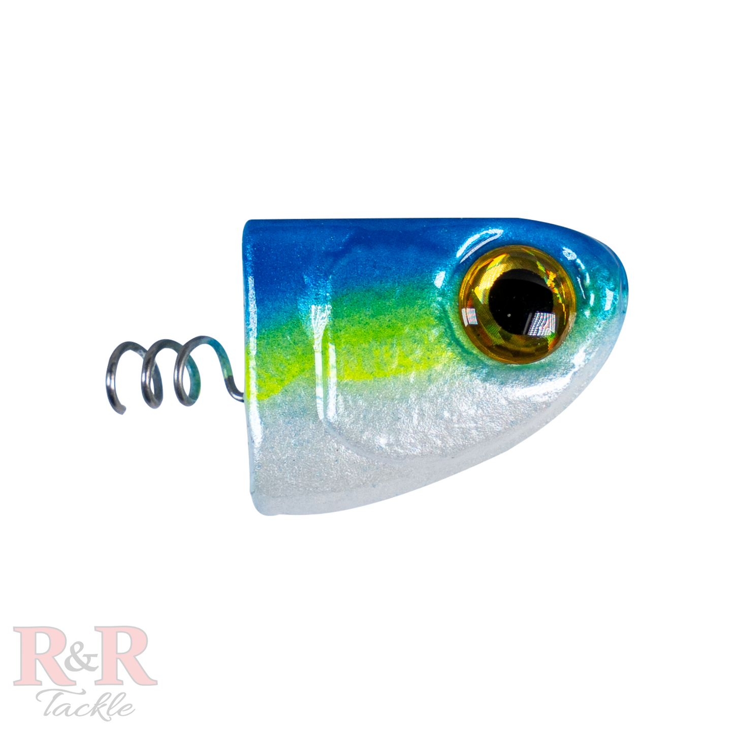 3" SlideBait Jighead- Chartreuse - R&R Tackle Co. | Premium Saltwater Fishing Tackle- This innovative design allows the through-line lure to slide up the leader when the fish jumps or makes a run, reducing the chances of the fish getting off the hook. 