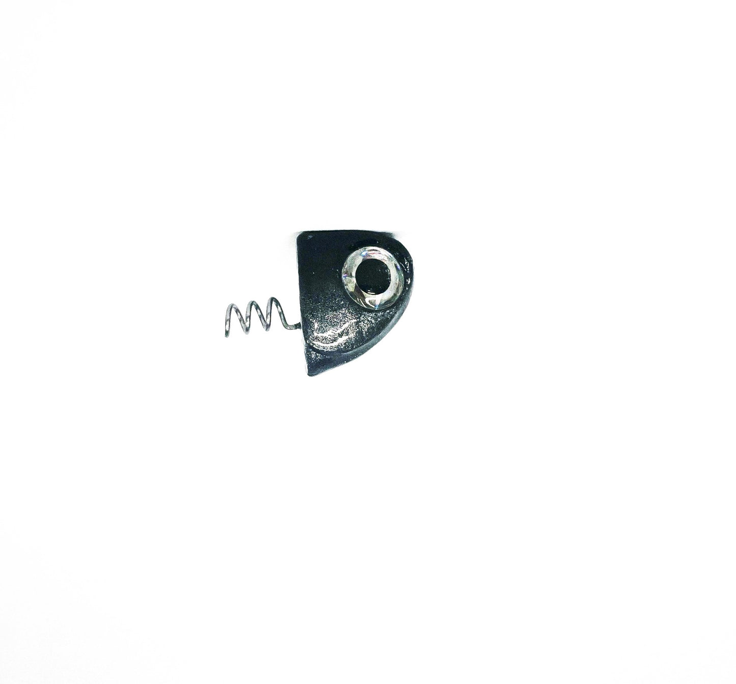 3" SlideBait Jighead- Gunmetal- R&R Tackle Co. | Premium Saltwater Fishing Tackle. The jighead screws onto the soft plastic tail, preventing damage and extending the life of the lure.