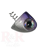 3" SlideBait Jighead -Magician- R&R Tackle Co. | Premium Saltwater Fishing Tackle. The jighead screws onto the soft plastic tail, preventing damage and extending the life of the lure. 
