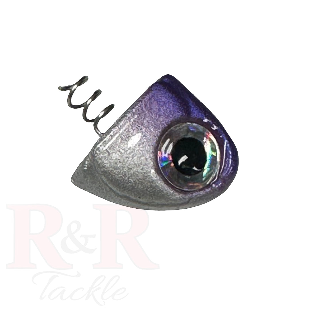 3" SlideBait Jighead -Magician- R&R Tackle Co. | Premium Saltwater Fishing Tackle. The jighead screws onto the soft plastic tail, preventing damage and extending the life of the lure. 