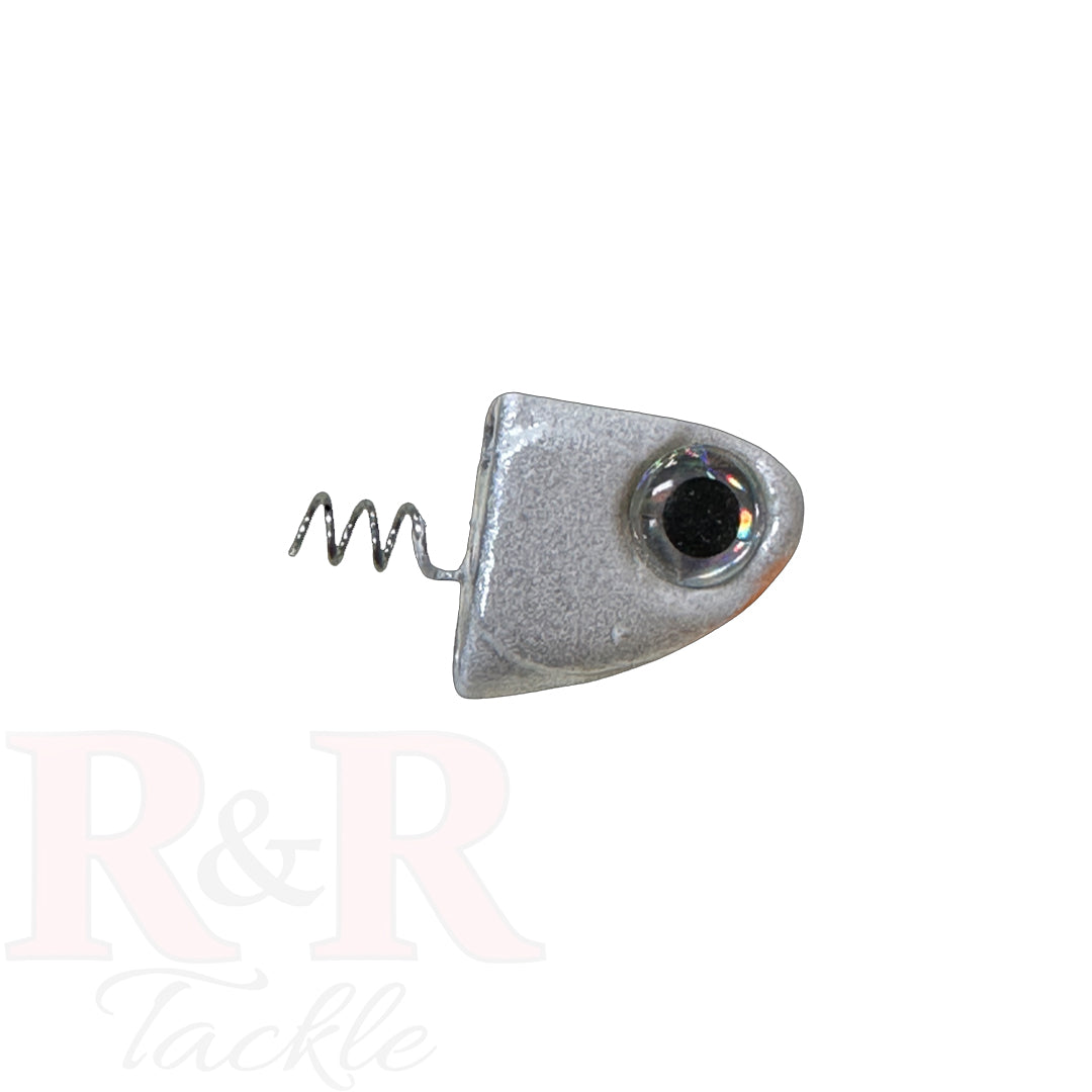 3" SlideBait Jighead - Pearl_White-R&R Tackle Co. | Premium Saltwater Fishing Tackle. The new lure from R&R Tackle is everything you need. This innovative design allows the through-line lure to slide up the leader when the fish jumps or makes a run, reducing the chances of the fish getting off the hook.