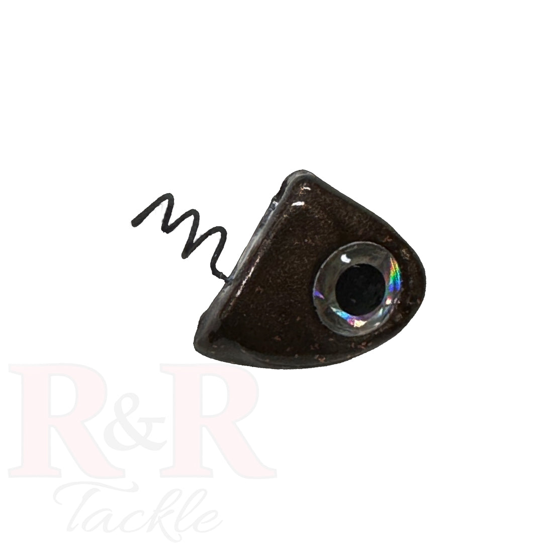 3" SlideBait Jighead-RootBeer - R&R Tackle Co. | Premium Saltwater Fishing Tackle. The new lure from R&R Tackle is everything you need. This innovative design allows the through-line lure to slide up the leader when the fish jumps or makes a run, reducing the chances of the fish getting off the hook.