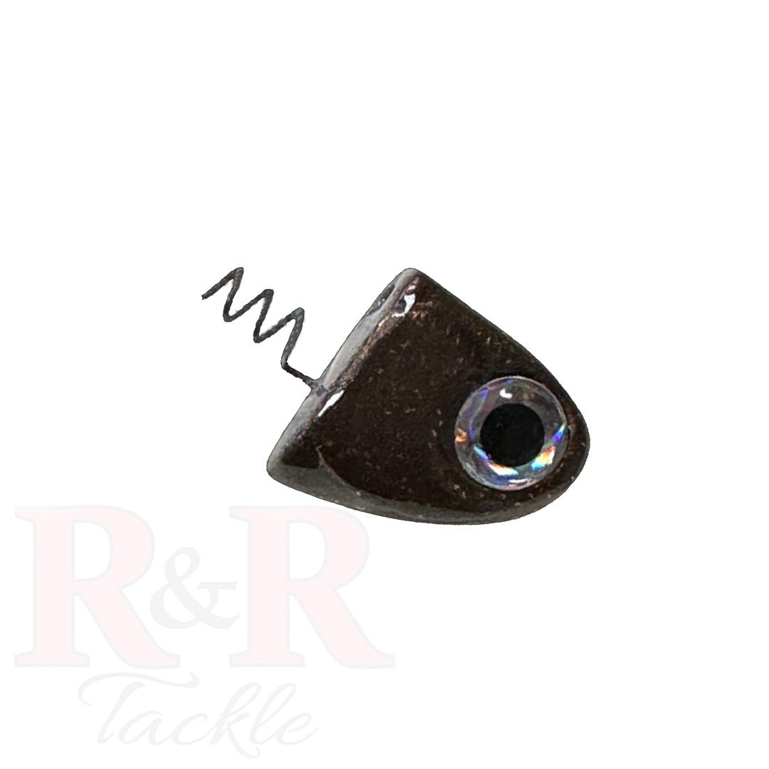 3" SlideBait Jighead-RootBeer - R&R Tackle Co. | Premium Saltwater Fishing Tackle. The new lure from R&R Tackle is everything you need. This innovative design allows the through-line lure to slide up the leader when the fish jumps or makes a run, reducing the chances of the fish getting off the hook.