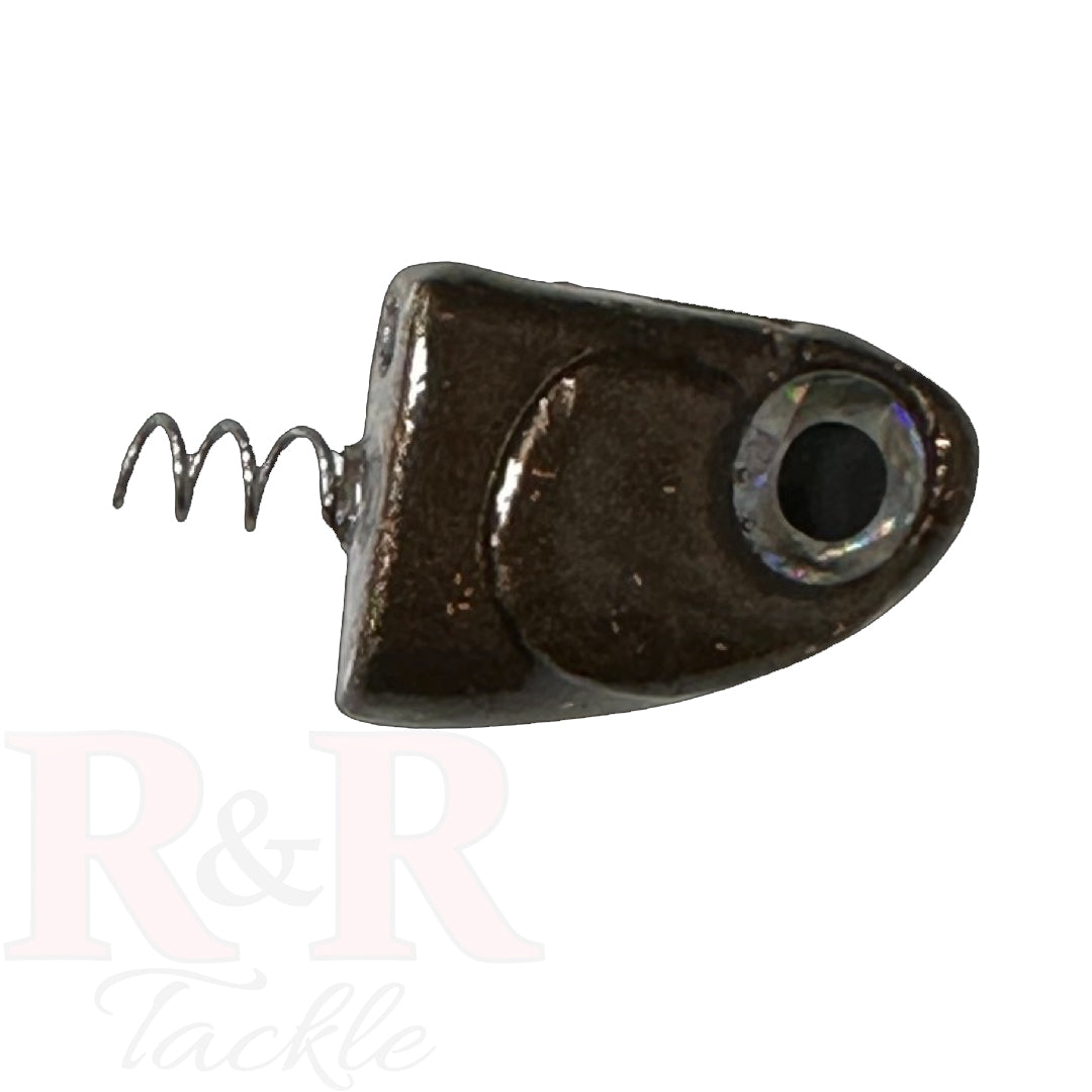 3" SlideBait Jighead-RootBeer - R&R Tackle Co. | Premium Saltwater Fishing Tackle. The new lure from R&R Tackle is everything you need. This innovative design allows the through-line lure to slide up the leader when the fish jumps or makes a run, reducing the chances of the fish getting off the hook.