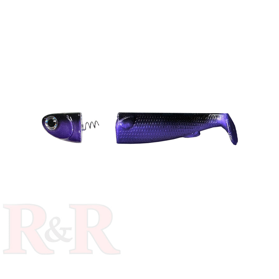 3_SlideBait_phantom-R&R Tackle Co. | Premium Saltwater Fishing Tackle. Coated with a transparent finish to withstand the challenges of saltwater and big predators.