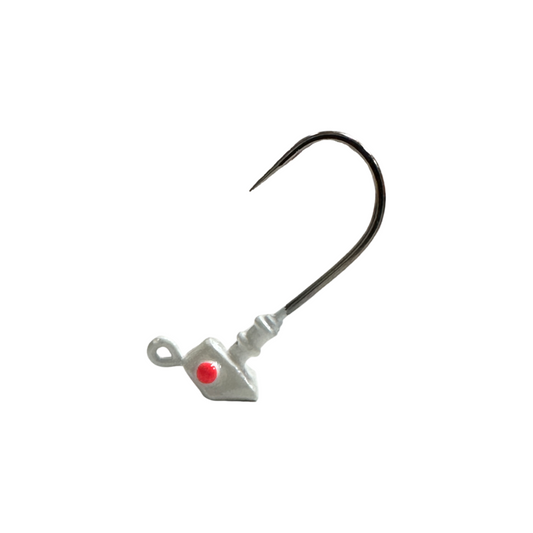3inShrimp_Jig-Pearl-R&R Tackle Co. | Premium Saltwater Fishing Tackle. designed to handle strong current conditions where lighter shrimp baits can’t stay in place.