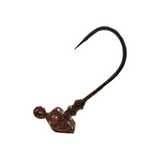 3inShrimp_Jig-RootBeer - R&R Tackle Co. | Premium Saltwater Fishing Tackle.  Built with Mustad Black Nickel 2X Strong hooks, these jigheads offer superior strength, reliable penetration, and long-lasting durability in tough saltwater environments.