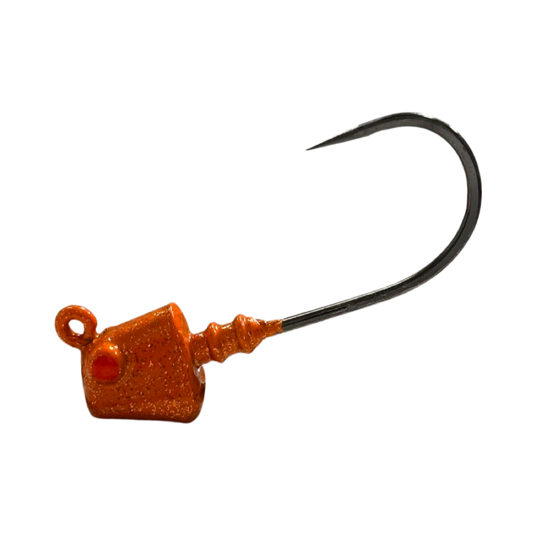 25 Jighead Testa Pesce 1/4 Oz - Amo 3/0 Acciaio Per Acqua Salata (Pesca Oceanica)