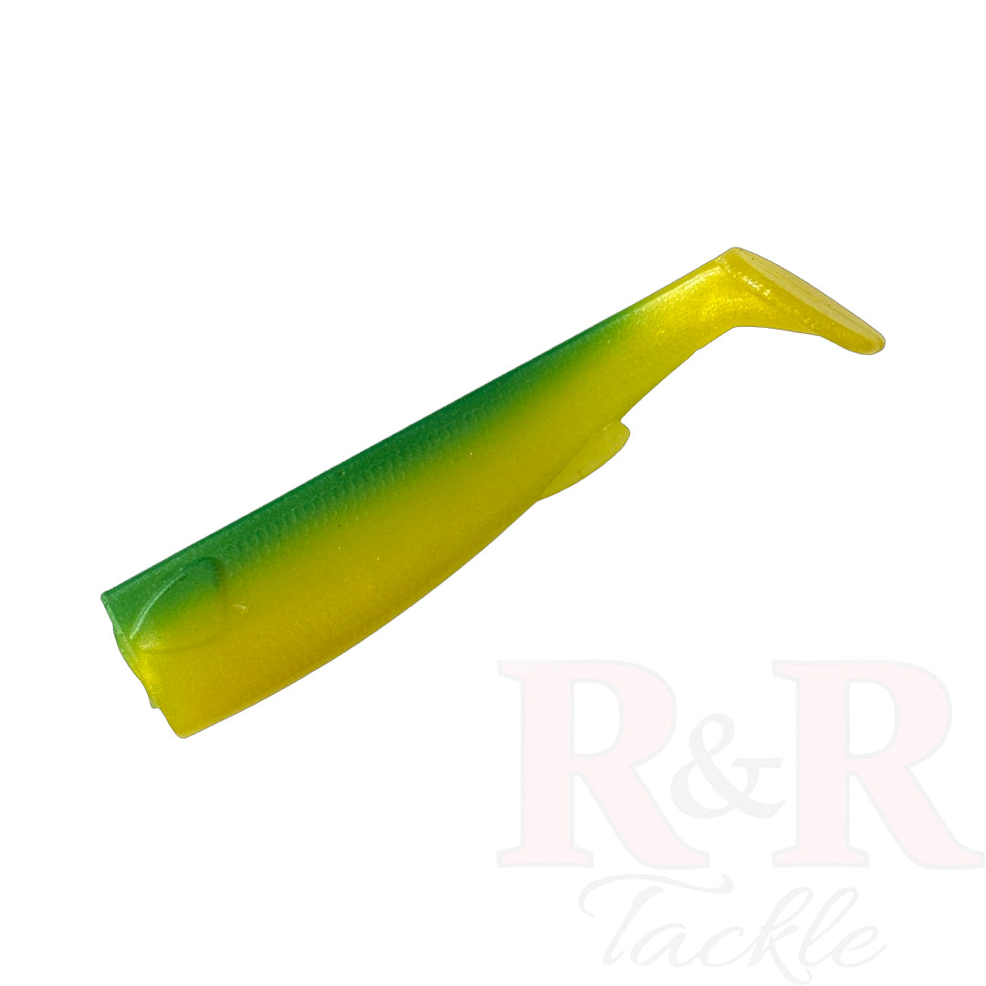 5" SlideBait Tail - R&R Tackle Co. | Premium Saltwater Fishing Tackle. Painted and coated with a transparent finish for maximum durability.
