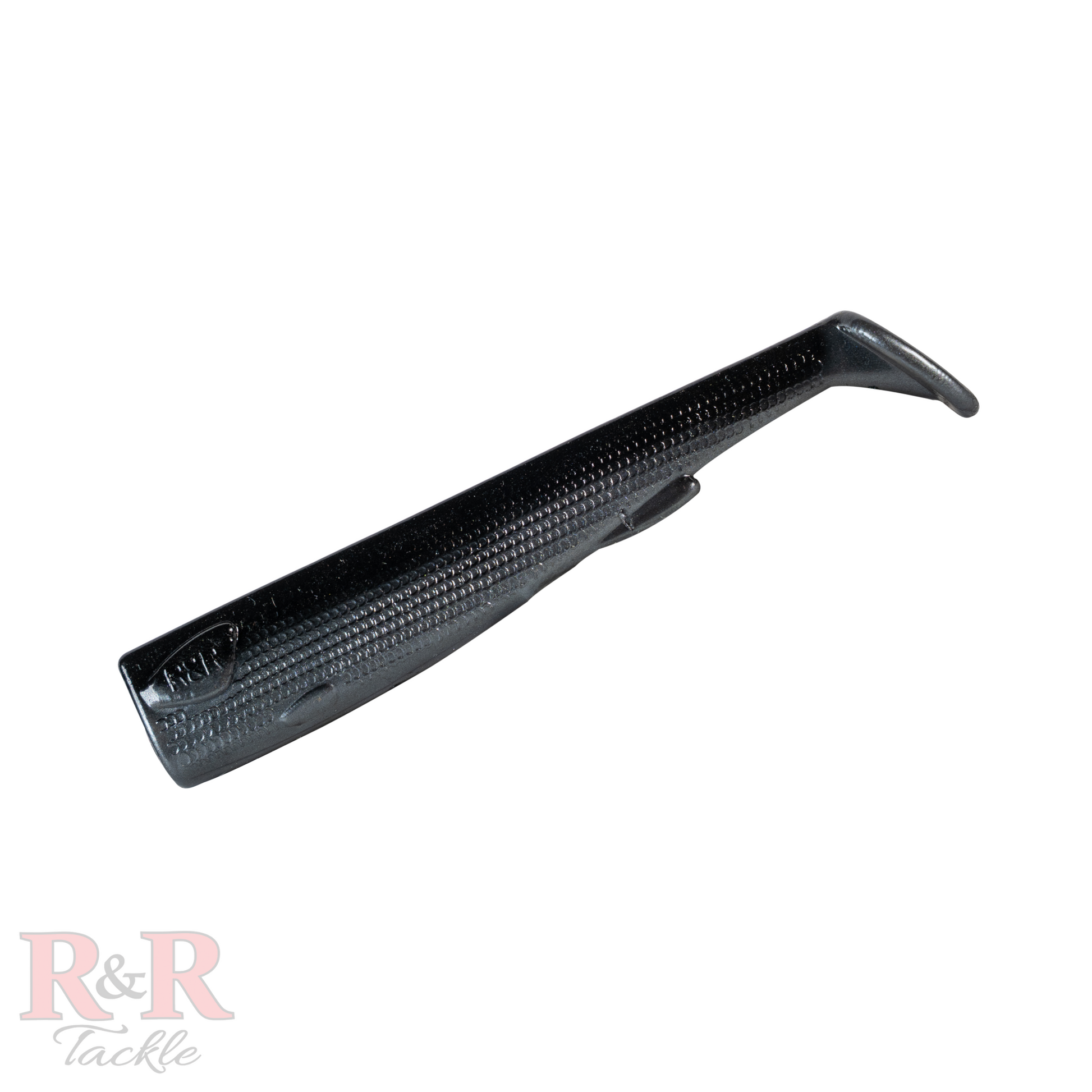 6_SlideBait_Tail_Gunmetal- R&R Tackle Co. | Premium Saltwater Fishing Tackle. Designed to fit perfectly with R&R Tackle 6" SlideBait heads. 