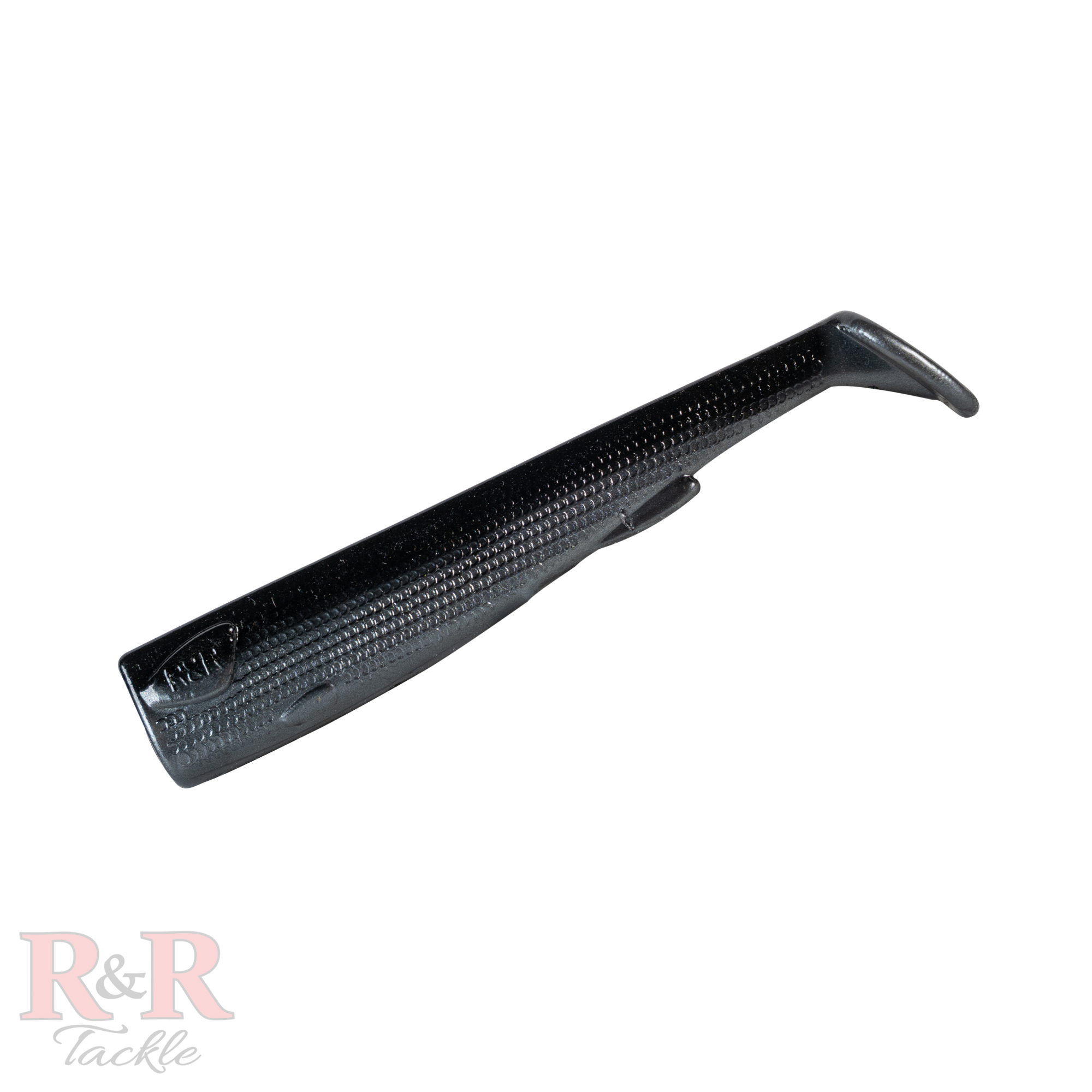 6_SlideBait_Tail_Gunmetal- R&R Tackle Co. | Premium Saltwater Fishing Tackle. Designed to fit perfectly with R&R Tackle 6" SlideBait heads. 