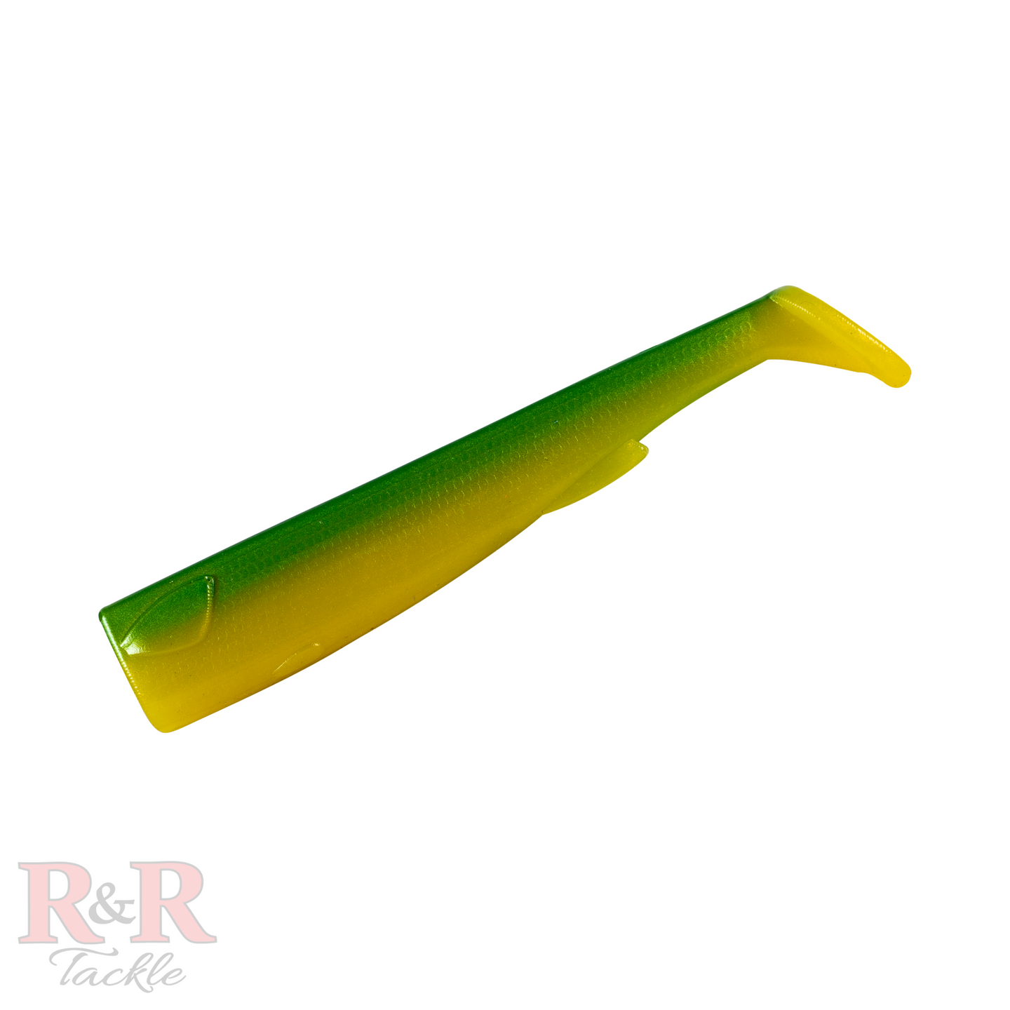 6" SlideBait Tail_avocado - R&R Tackle Co. | Premium Saltwater Fishing Tackle. Hand injected for greater strength and flexibility. 
