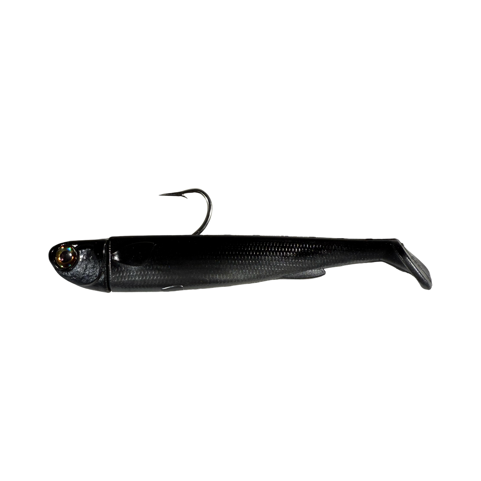 6in Slide Bait Rigg  Gunmetal .R&R Tackle Co. | Premium Saltwater Fishing. 6” Slide Bait soft tail lure crafted for versatility in inshore and offshore fishing. 