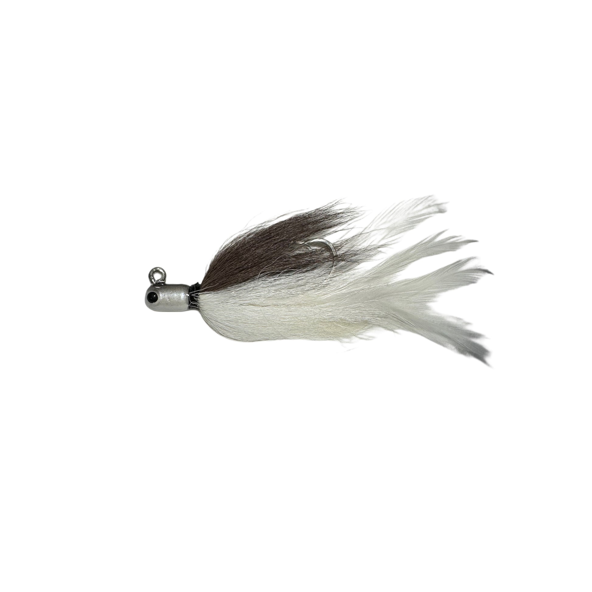 R&R Tackle Flare Hawk BR/WH/WH, Flare Buck, Made with 100% Deer Hair Strong 8/0 Hook 2x Strong, Flared Profile