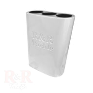 Bait Tube Small - R&R Tackle Co. | Premium Saltwater Fishing Tackle. Innovative tubes for holding and preserving live baits, with capacity for three individual baits. Designed to prevent leader tangles, they can be mounted on smooth surfaces with suction cups, with a durable SeaSucker or Rocket launcher bracket mounting option, ideal for any DIY project on your boat.