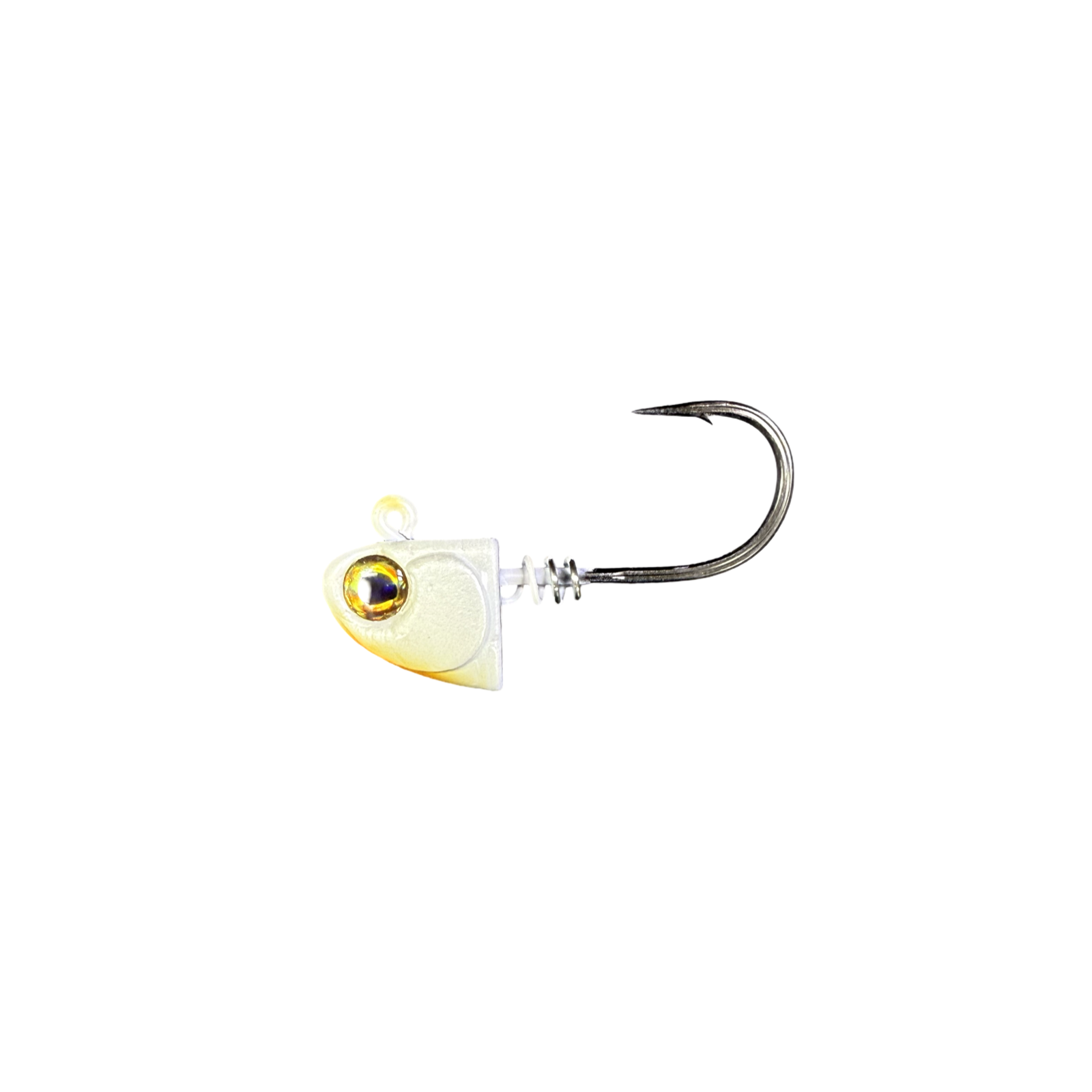 Bottom Sweepers Jighead Deluxe. Pearl_2_oz. R&R Tackle Co. | Premium Saltwater Fishing Tackle. Premium Bottom Sweeper Jighead Deluxe with screwlock keeper for secure bait hold. 