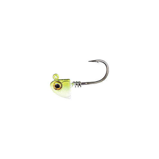 R&R Tackle Bottom Sweeper Deluxe Jig Head, Mullet, 1.5oz, 6/0 Mustad 4× strong hook,  Premium screw lock keeper, Engineered for smart bait presentation,