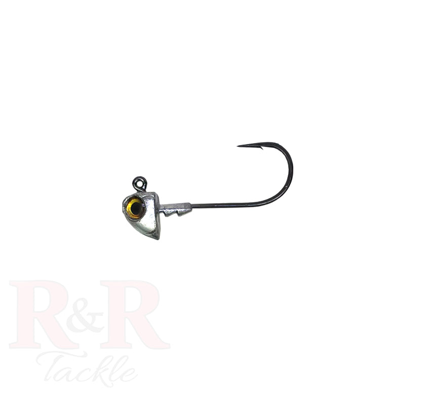 Bottom Sweeper Jighead -1oz- R&R Tackle Co. | Premium Saltwater Fishing Tackle. R&R Tackle Jigheads for Inshore Soft Plastic Fishing – Coated for Durability.