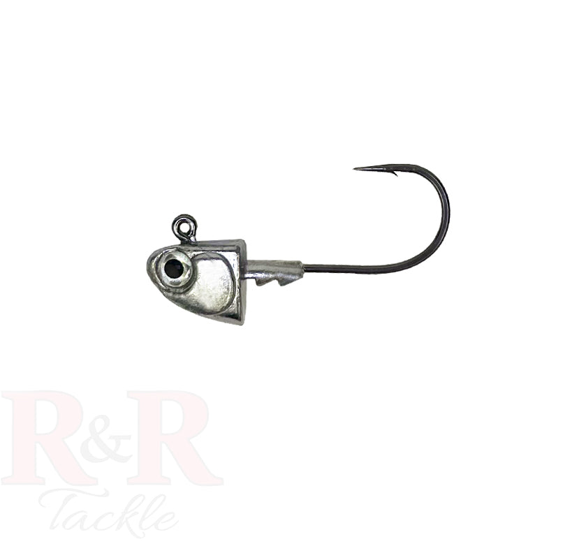 Bottom Sweeper Jighead -2oz- R&R Tackle Co. | Premium Saltwater Fishing Tackle. Affordable High-Quality Jigheads for Land-Based Saltwater Fishing. 10-Pack Bottom Sweeper Jigheads for Inshore Anglers – Black Nickel Hook