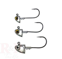 Bottom Sweeper Jighead - R&R Tackle Co. | Premium Saltwater Fishing Tackle. designed for the most demanding inshore anglers who want a high-quality, heavy-duty jighead without breaking the bank. They are ideal for use with soft plastic baits when fishing from the shore, beach, pier, or boat.
