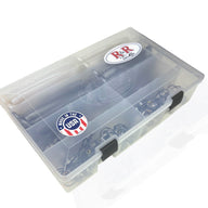 R&R Tackle Co. | Premium Saltwater Fishing Tackle. Bulk Tackle box with swimbaits and jig heads, in 4 colors ready to fish.