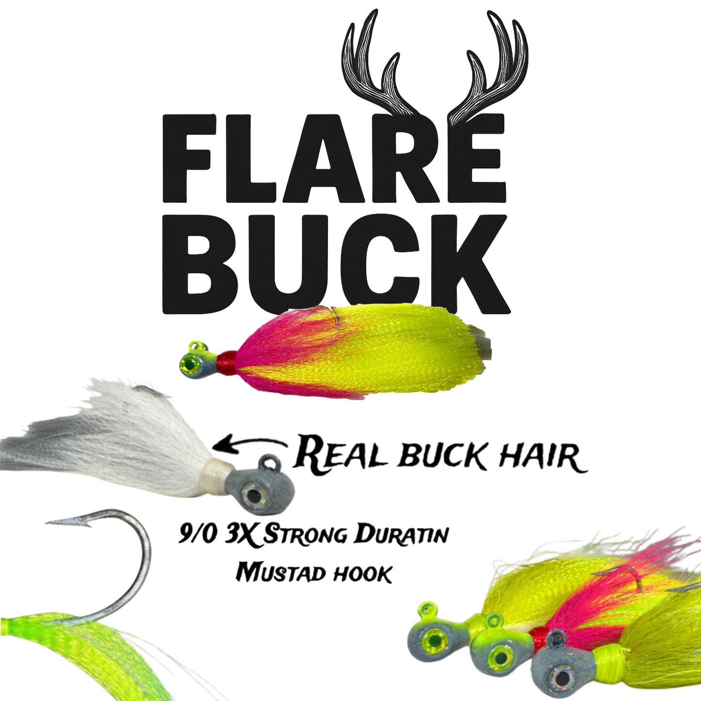 Flarebuck – Bucktail & Nylon Flare Jig for Big Fish