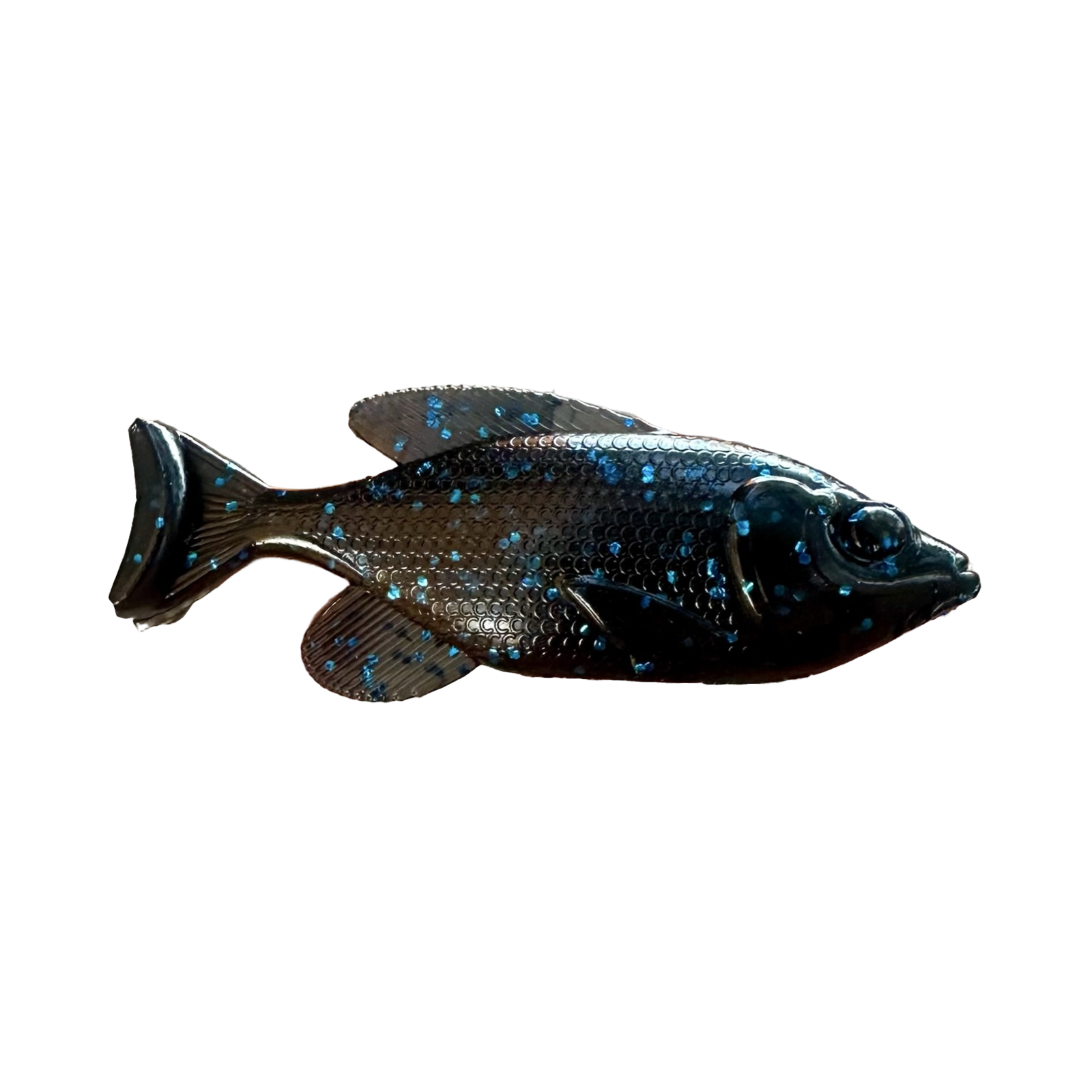 Custom Weedless Willy Soft Plastic Bait R&R Tackle Co. | Premium Saltwater Fishing Tackle.  Realistic Profile –Imitates bluegill, crappie, pinfish, and mojarra to attract predatory fish naturally.
Weedless Design – Perfect for fishing in heavy cover like lily pads, mangroves, and underwater structure without snagging.